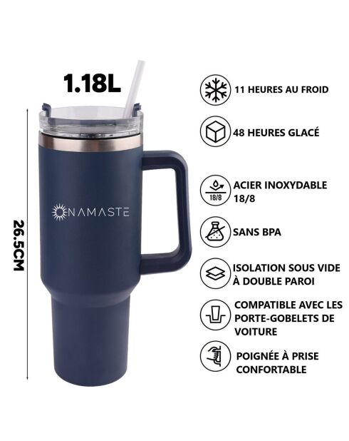 Thermos Isotherme Onamaste 1.2L bleu