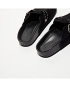 Sabots en Velours de Cuir Angelo noirs
