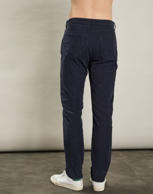 Pantalon en Velours côtelé Tim marine