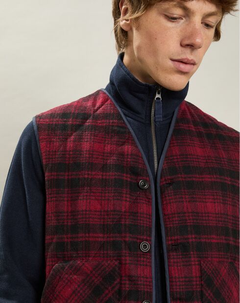 Gilet en Laine mélangée Vince rouge