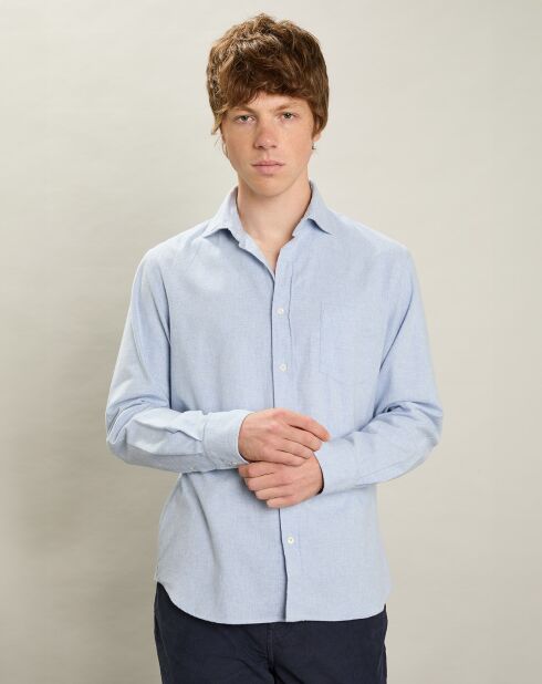 Chemise en Flanelle regular Paul ciel
