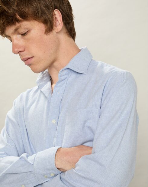 Chemise en Flanelle regular Paul ciel