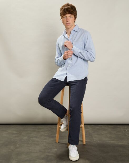 Chemise en Flanelle regular Paul ciel