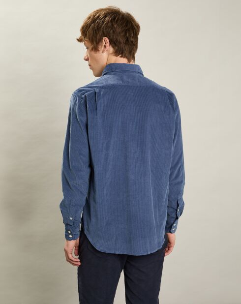 Chemise regular en Velours côtelé Paul Pat cobalt