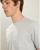 T-Shirt Équipage de Poche gris galets