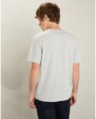 T-Shirt Équipage de Poche gris galets
