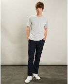 T-Shirt Équipage de Poche gris galets