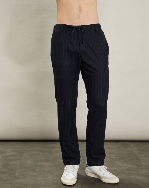 Pantalon en Laine mélangée Pétrolier marine