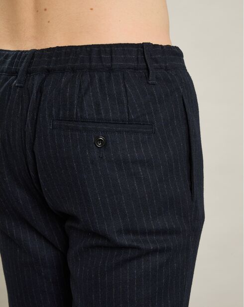 Pantalon en Laine mélangée Pétrolier marine
