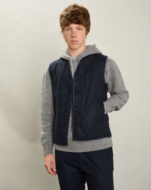 Gilet en Laine mélangée Vic marine