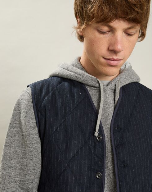 Gilet en Laine mélangée Vic marine
