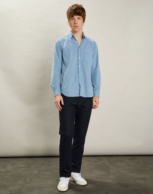 Chemise en Velours Milleraies Tempête Pat chambray