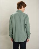 Chemise en Flanelle regular Paul vert cyprès