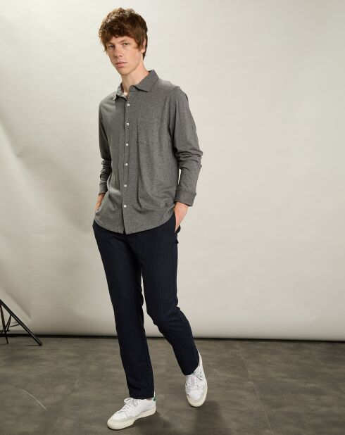 Chemise Maillot mélange gris foncé