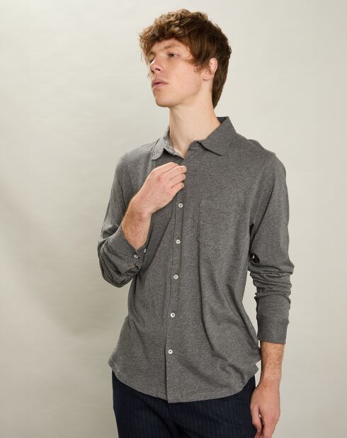 Chemise Maillot mélange gris foncé