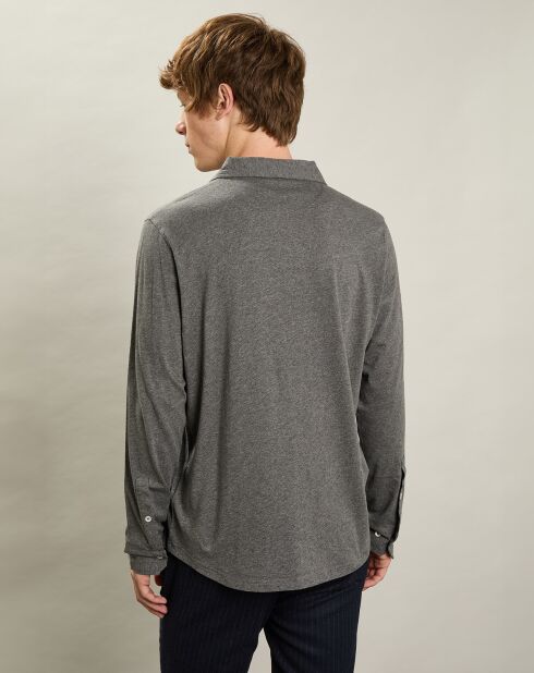 Chemise Maillot mélange gris foncé