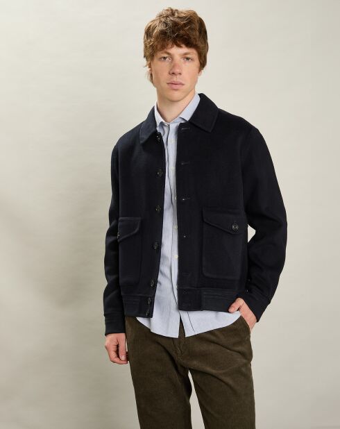 Blouson en Laine mélangée Douglas marine