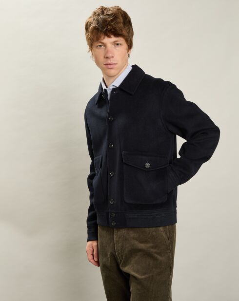 Blouson en Laine mélangée Douglas marine