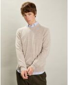 Pull en Laine & Cachemire Équipe naturel
