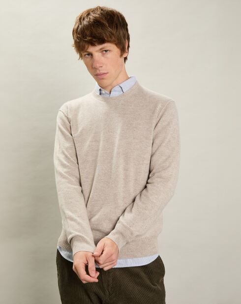 Pull en Laine & Cachemire Équipe naturel