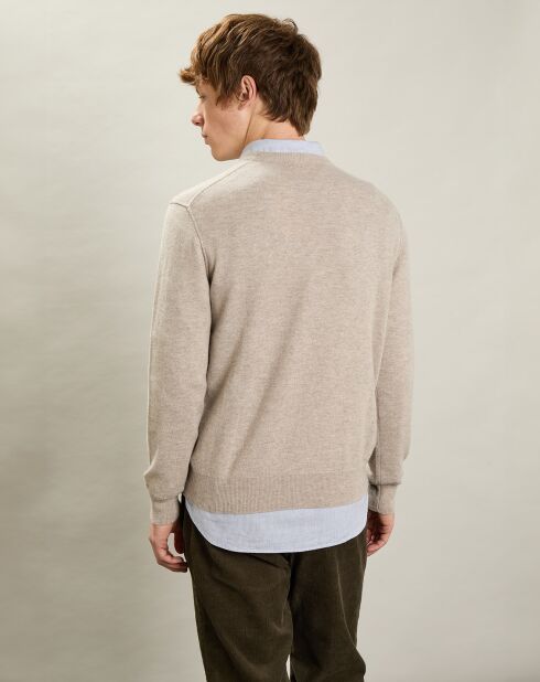 Pull en Laine & Cachemire Équipe naturel