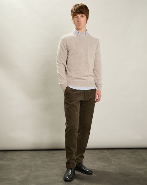 Pull en Laine & Cachemire Équipe naturel