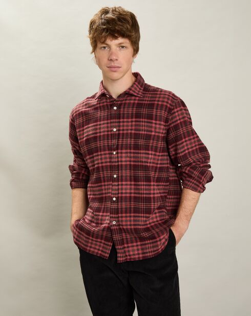 Chemise en Flanelle regular Paul bordeaux