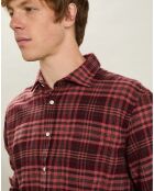 Chemise en Flanelle regular Paul bordeaux