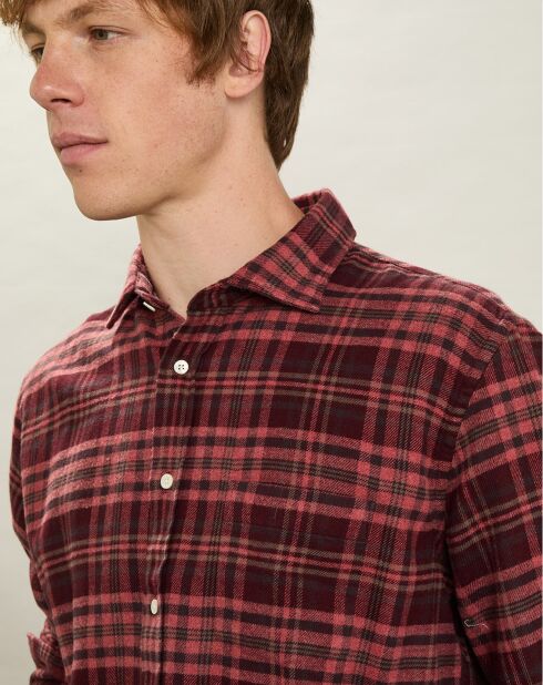 Chemise en Flanelle regular Paul bordeaux