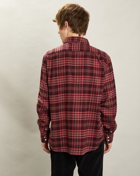 Chemise en Flanelle regular Paul bordeaux