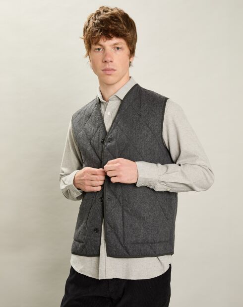 Gilet en Laine mélangée Vince flanelle gris