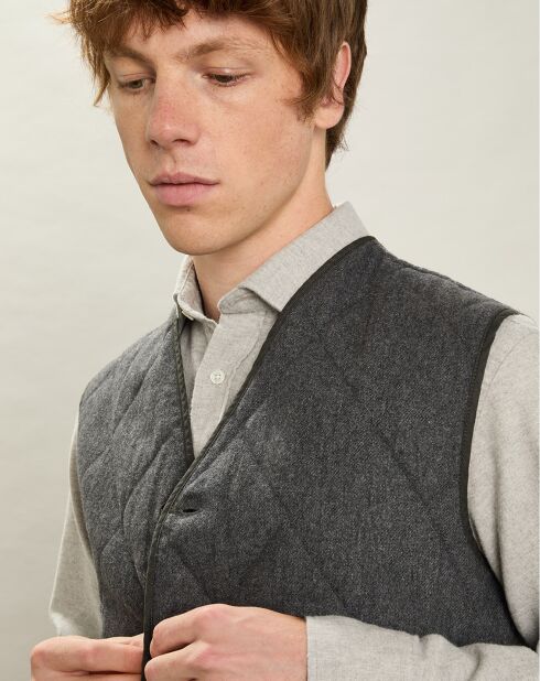 Gilet en Laine mélangée Vince flanelle gris
