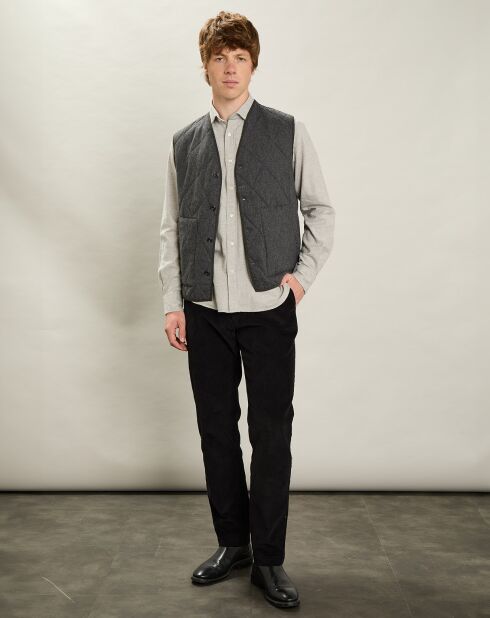 Gilet en Laine mélangée Vince flanelle gris