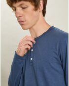 T-Shirt Henley Ls cobalt