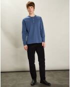 T-Shirt Henley Ls cobalt
