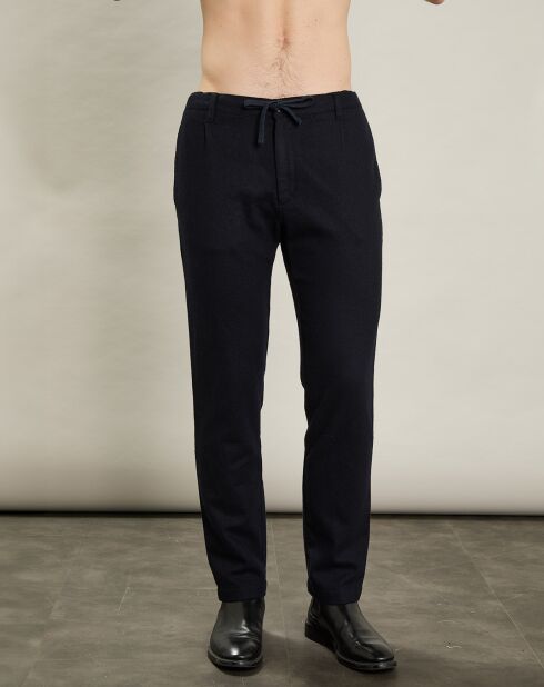Pantalon en Laine mélangée Pétrolier marine