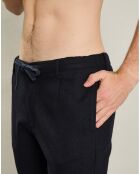 Pantalon en Laine mélangée Pétrolier marine