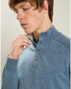 Pull en Laine & Cachemire Col Montant jean