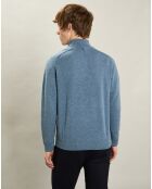 Pull en Laine & Cachemire Col Montant jean