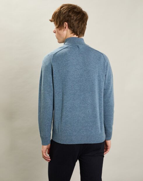 Pull en Laine & Cachemire Col Montant jean