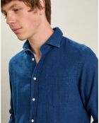 Chemise en Flanelle regular Paul indigo