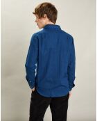 Chemise en Flanelle regular Paul indigo