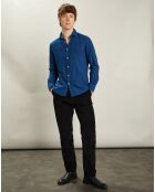 Chemise en Flanelle regular Paul indigo