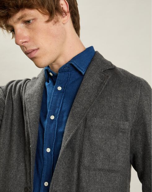 Veste en Laine mélangée Jonny flanelle gris