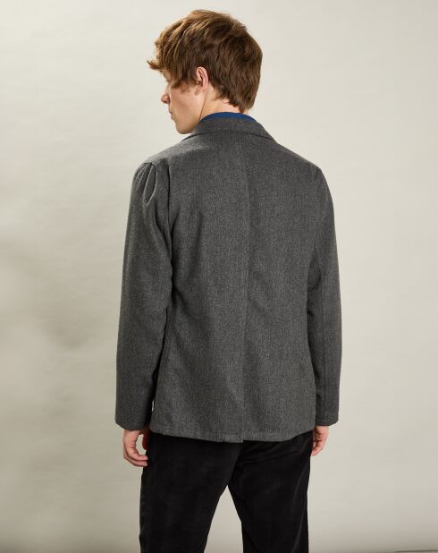 Veste en Laine mélangée Jonny flanelle gris