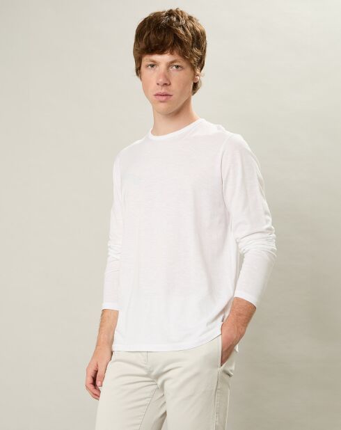 T-Shirt Équipage Ls blanc