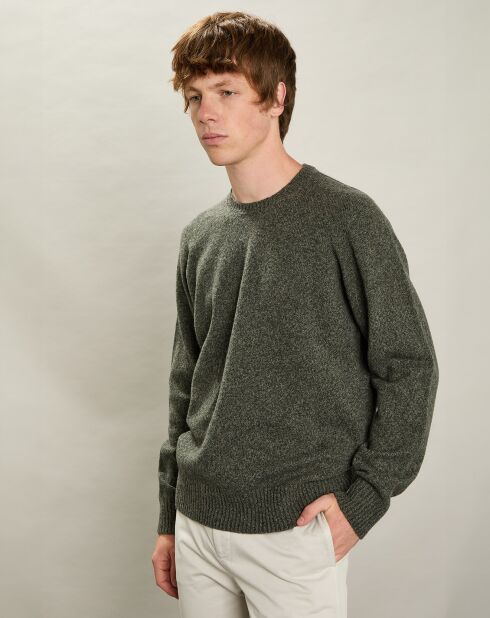 Pull 100% Laine Équipage Sans Couture camo