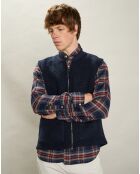Gilet en Fausse Fourrure marine