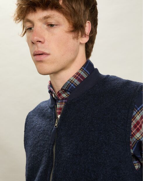 Gilet en Fausse Fourrure marine