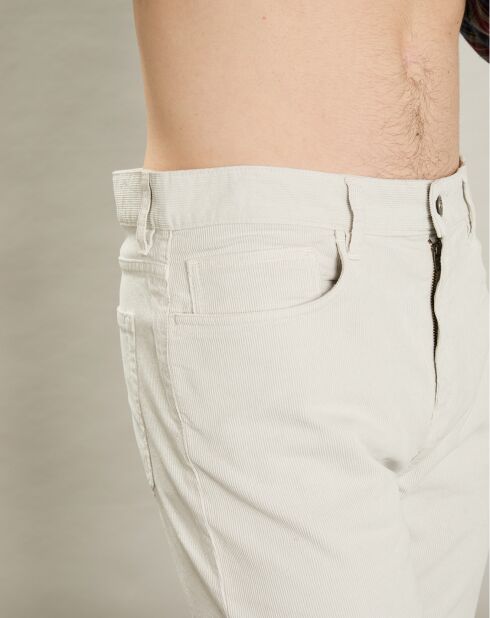Pantalon en Velours côtelé Tim craie